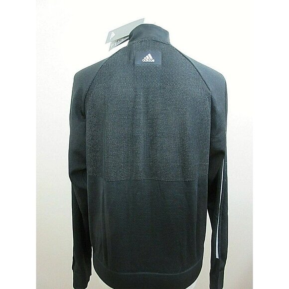 Adidas Women's ID Knit Bomber Full Zip Track Jacket Black White Stripe NWT - Picture 4 of 7